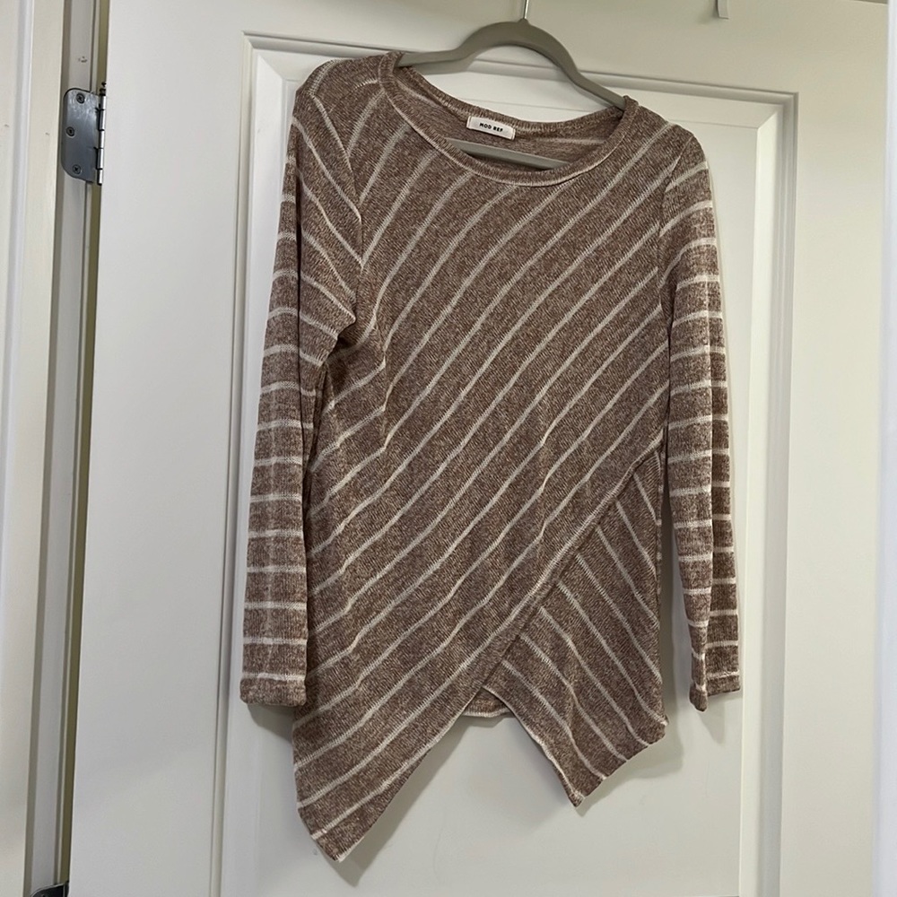 Angled sweater
